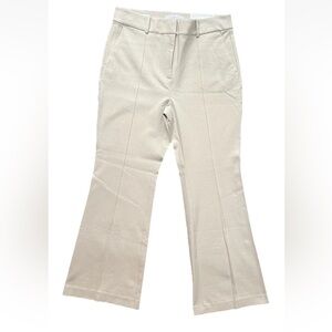 Ann Taylor Loft Sutton Flare High Rise Dress Pants Beige Women’s 12 Petite NWT